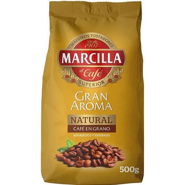 Café en grano natural MARCILLA, paquete 500 g - 0.5 kg - Imagen del producto en Findit