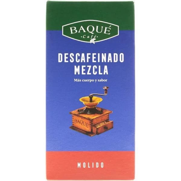 Café molido descafeinado mezcla BAQUÉ, paquete 250 g - 0.25 kg - Imagen del producto en Findit