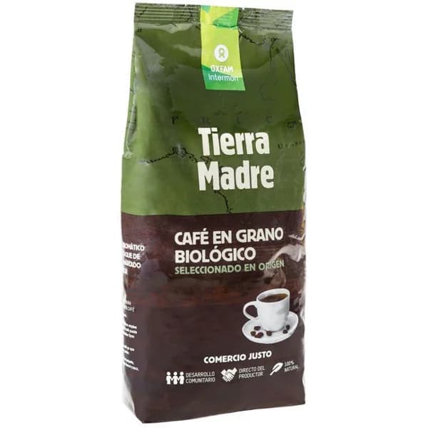 Café en grano bio natural OXFAM INTERMON, paquete 1 kg - 1 kg - Imagen del producto en Findit