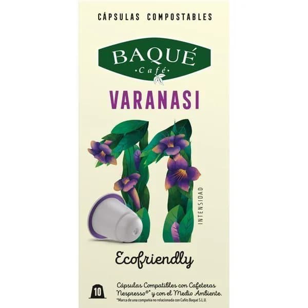 Café Varanasi compatible Nespresso BAQUÉ, caja 10 uds - 10 ud - Imagen del producto en Findit
