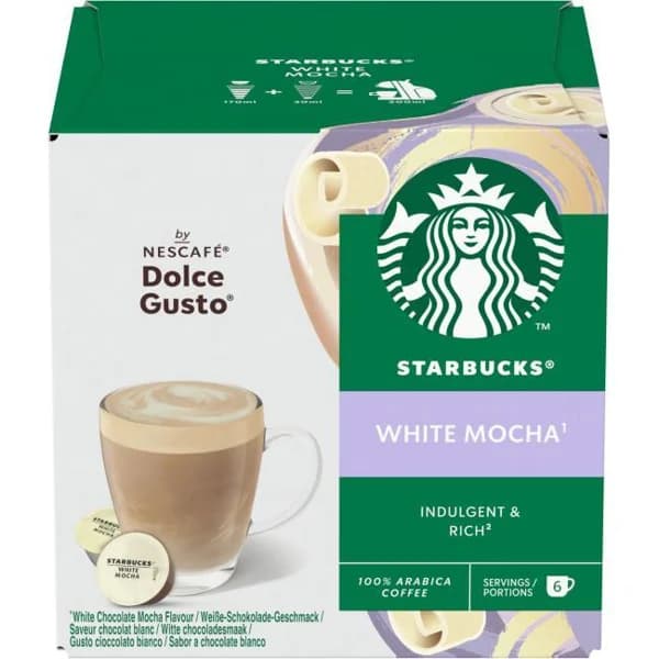 Café white mocha comp. Dolce Gusto STARBUCKS, caja 12 uds - 12 ud - Imagen del producto en Findit