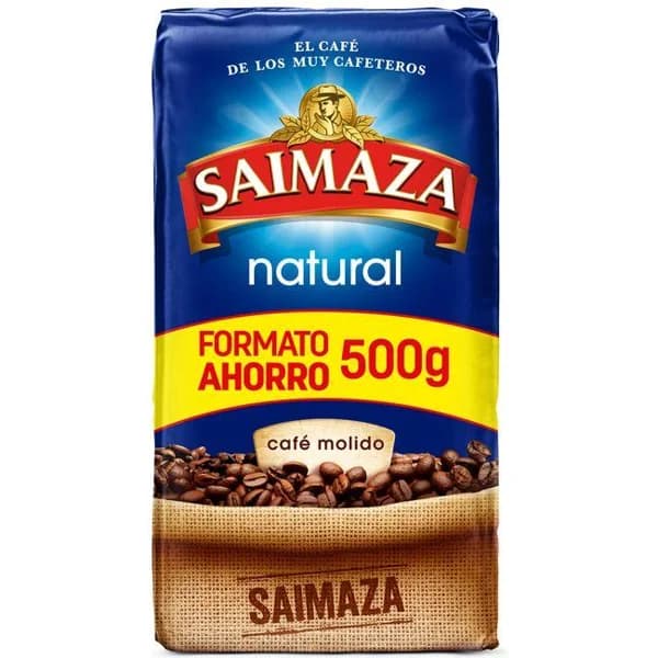 Café molido natural SAIMAZA, paquete 500 g - 0.5 kg - Imagen del producto en Findit