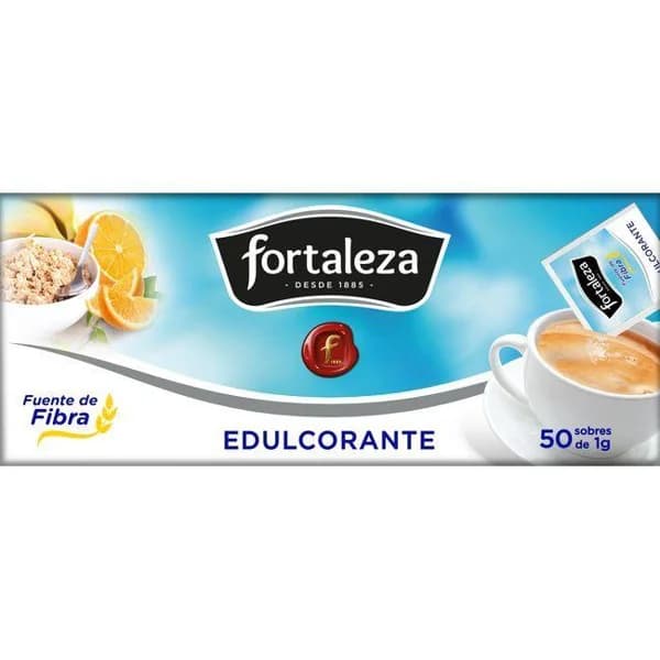 Edulcorante con fibra FORTALEZA, caja 50 sobres - 1 ud - Imagen del producto en Findit