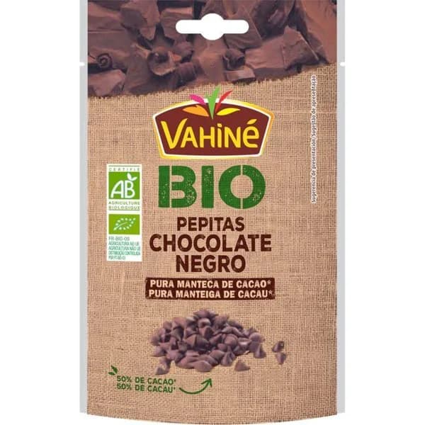 Pepitas de chocolate negro bio VAHINÉ, bolsa 100 g - 1 ud - Imagen del producto en Findit