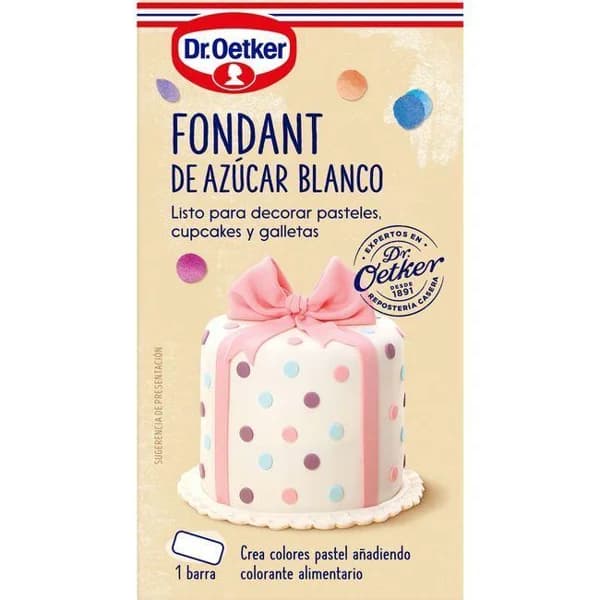 Fondant de azúcar DR. OETKER, caja 250 g - 1 ud - Imagen del producto en Findit