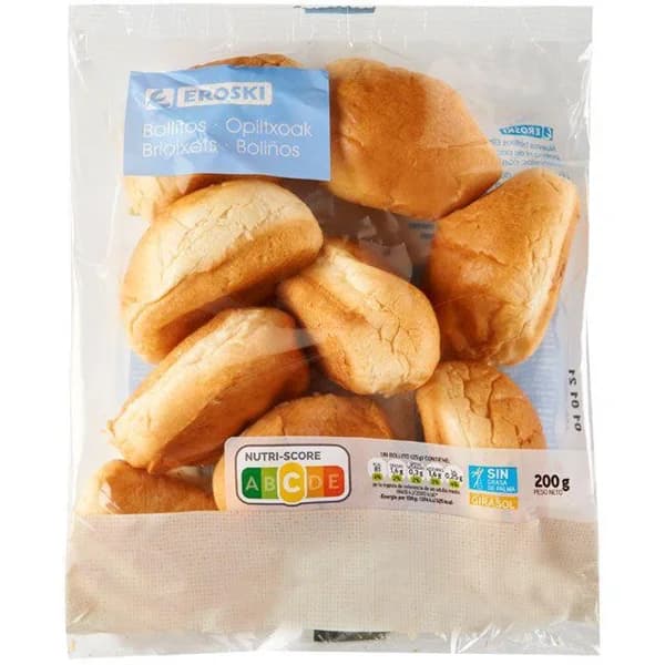 Bollitos EROSKI, paquete 200 g - 0.2 kg - Imagen del producto en Findit