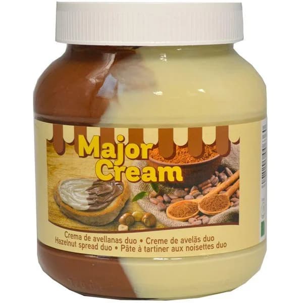 Crema de cacao 2 sabores MAJOR CREAM, frasco 750 g - 0.75 kg - Imagen del producto en Findit