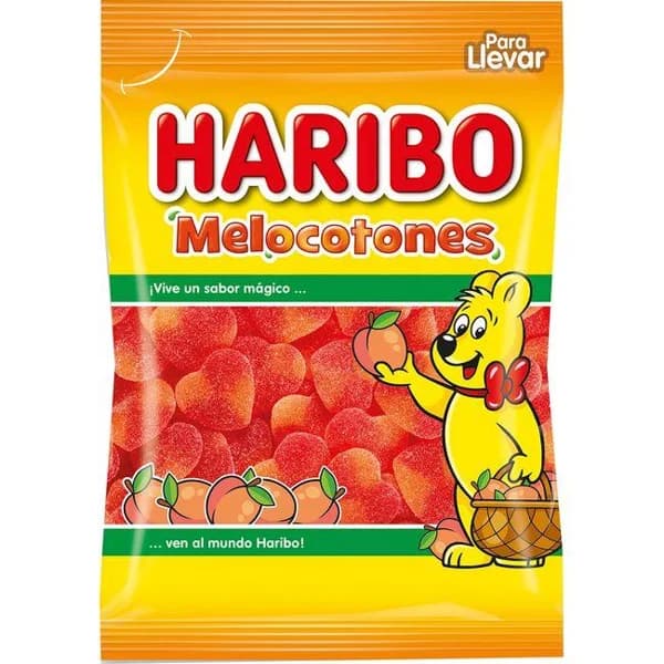Gomis de melocotones HARIBO, bolsa 100 g - 0.1 kg - Imagen del producto en Findit