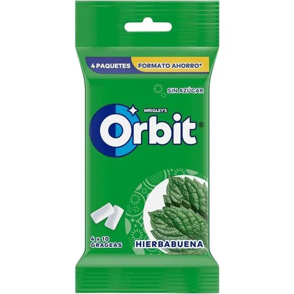 Chicle de hierbabuena en gragea ORBIT, pack 4x14 g - 1 ud - Imagen del producto en Findit