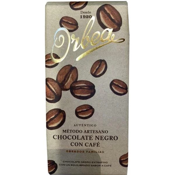 Chocolate negro con café ORBEA, tableta 125 g - 0.13 kg - Imagen del producto en Findit
