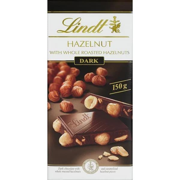 Chocolate Les Grandes negro-avellana LINDT, tableta 150 g - 0.15 kg - Imagen del producto en Findit
