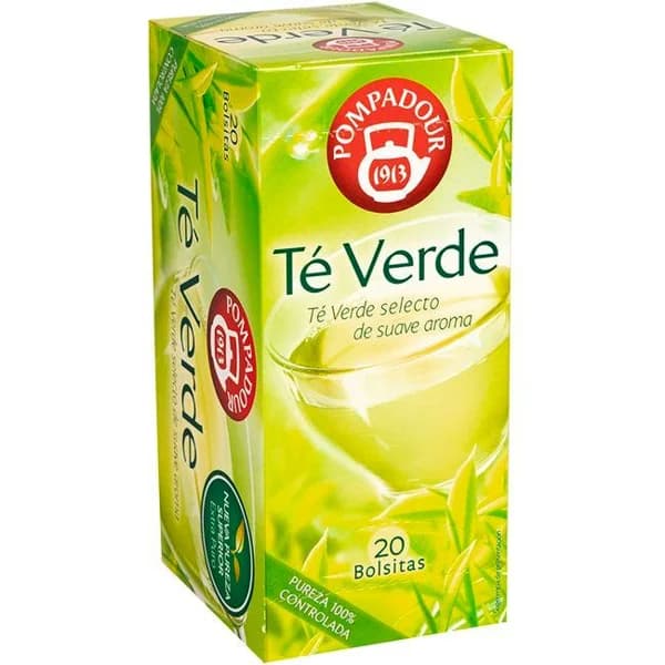 Té verde POMPADOUR, caja 20 sobres - 20 ud - Imagen del producto en Findit