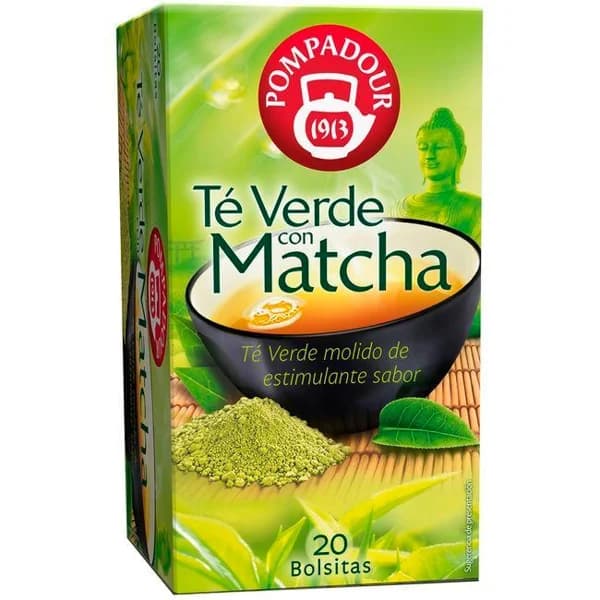 Té verde matcha POMPADOUR, caja 20 sobres - 20 ud - Imagen del producto en Findit