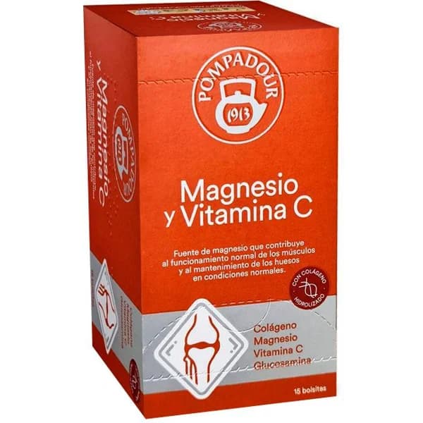 Infusión de magnesio y vitamina C POMPADOUR, caja 15 uds - 15 ud - Imagen del producto en Findit