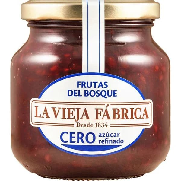 Mermelada fr. del bosque cero azúcar LA V. FÁBRICA, frasco 280 g - 0.28 kg - Imagen del producto en Findit