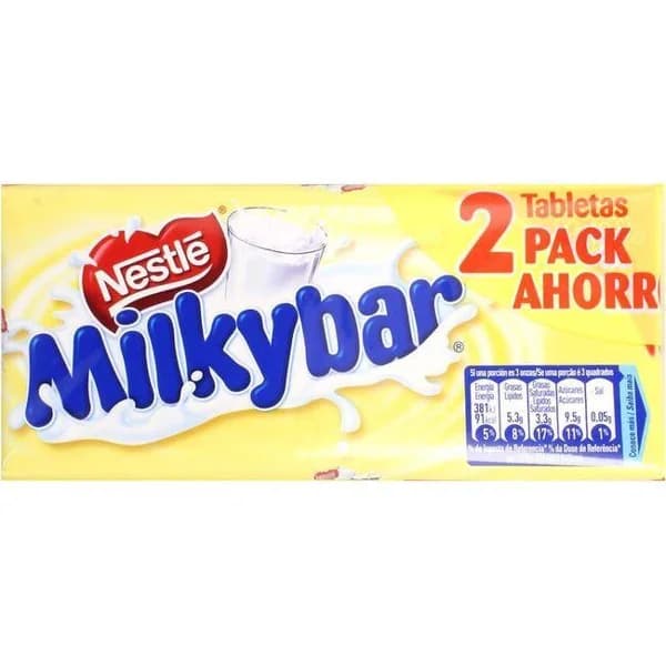 Chocolate blanco MILKYBAR, pack 2x100 g - 0.2 kg - Imagen del producto en Findit