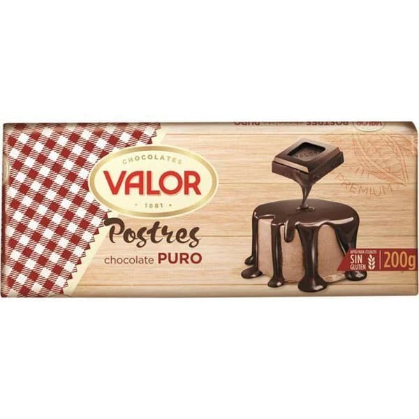 Chocolate puro para postre VALOR, tableta 200 g - 0.2 kg - Imagen del producto en Findit