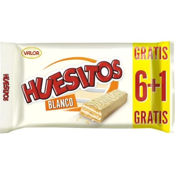 Chocolatina de chocolate blanco HUESITOS, pack 6x20 g - 1 ud - Imagen del producto en Findit