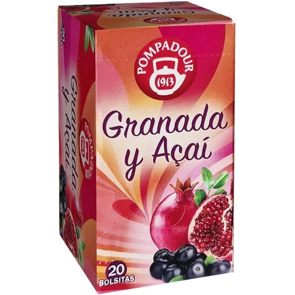 Infusión de granada y açai POMPADOUR, caja 20 uds - 20 ud - Imagen del producto en Findit