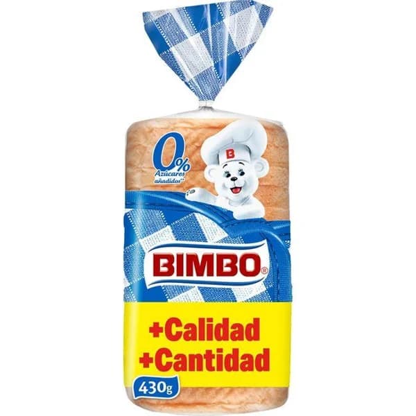 Pan blanco BIMBO, paquete 430 g - 0.43 kg - Imagen del producto en Findit