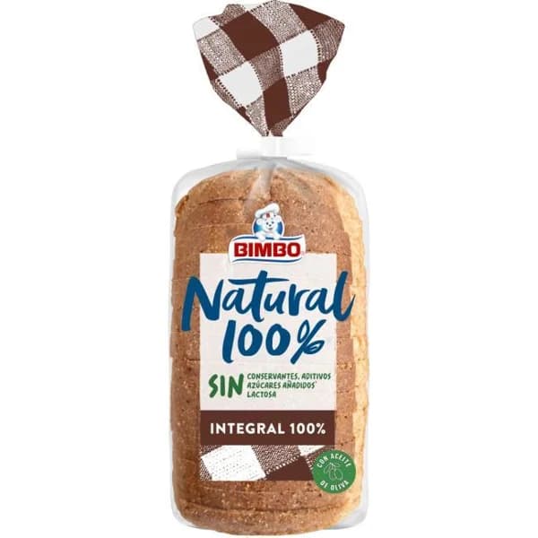 Pan de molde natural integral con corteza BIMBO, paquete 360 g - 0.36 kg - Imagen del producto en Findit