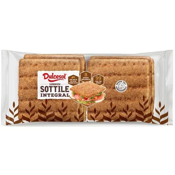 Sandwich integral sottile DULCESOL, paquete 310 g - 0.31 kg - Imagen del producto en Findit