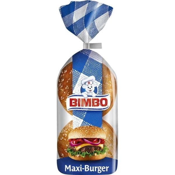 Maxi burger BIMBO, 4 uds, 300 g - 0.29 kg - Imagen del producto en Findit