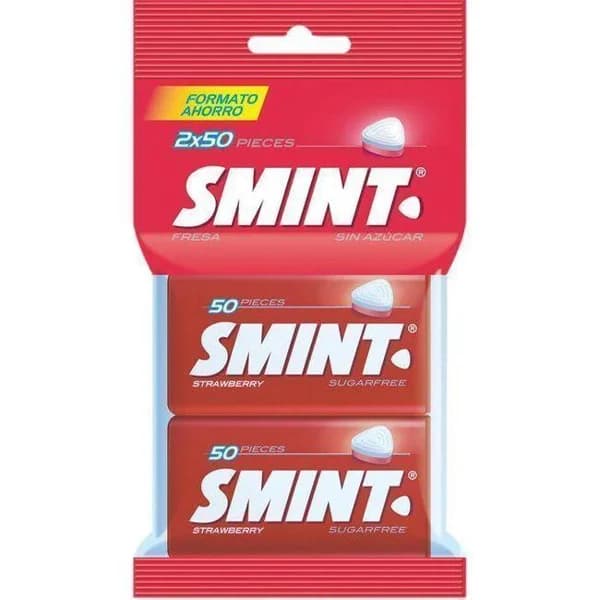 Caramelo de fresa sin azúcar SMINT, pack 2x35 g - 1 ud - Imagen del producto en Findit
