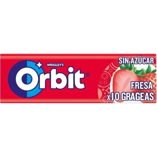 Chicle de fresa ácida en gragea Lc ORBIT, paquete 14 g - 1 ud - Imagen del producto en Findit