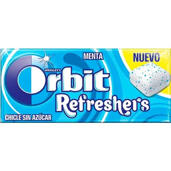 Chicle de menta cubo refreshers Lc ORBIT, paquete 15,5 g - 1 ud - Imagen del producto en Findit