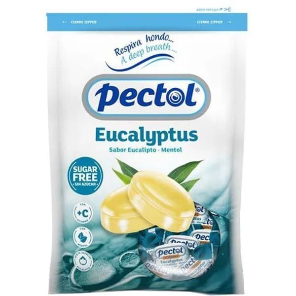 Caramelo de eucalipto sin azúcar PECTOL, bolsa 90 g - 1 ud - Imagen del producto en Findit
