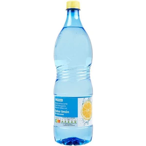 Agua sabor limón EROSKI, botella 1,25 litros - 1.25 l - Imagen del producto en Findit