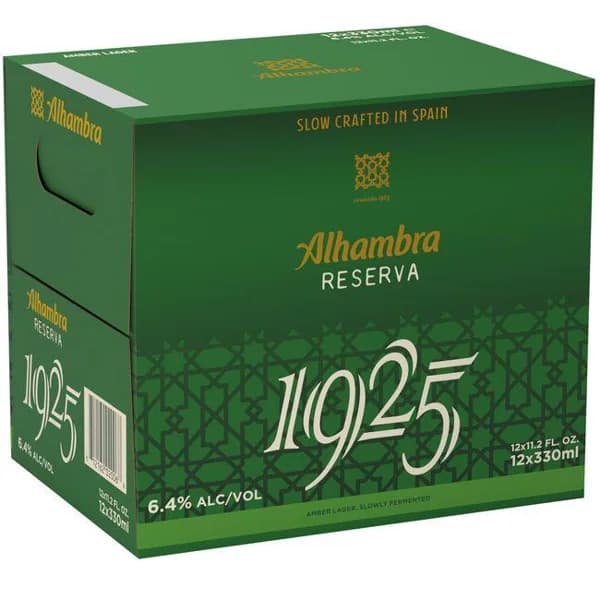 Cerveza Reserva 1925 ALHAMBRA, pack botellín 12x33 cl - 3.96 l - Imagen del producto en Findit