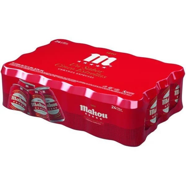 Cerveza MAHOU 5 Estrellas, pack lata 24x33 cl - 7.92 l - Imagen del producto en Findit