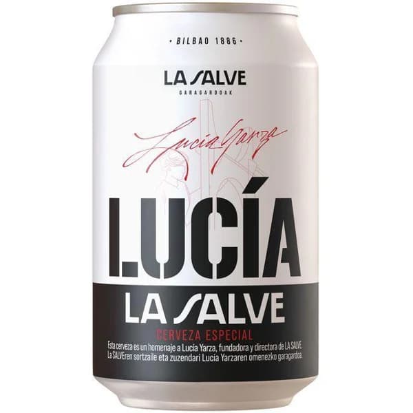 Cerveza LA SALVE LUCÍA, lata 33 cl - 0.33 l - Imagen del producto en Findit