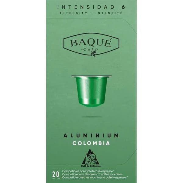 Café Colombia compatible nespresso BAQUÉ, caja 20 uds - 20 ud - Imagen del producto en Findit