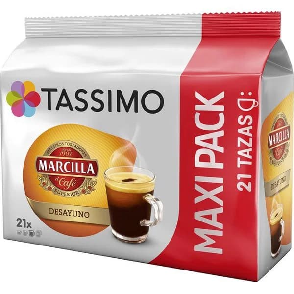 Café desayuno TASSIMO MARCILLA, paquete 21 uds - 21 ud - Imagen del producto en Findit