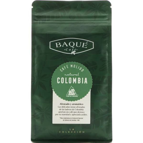 Café molido 100% Colombia BAQUÉ, caja 250 g - 0.25 kg - Imagen del producto en Findit