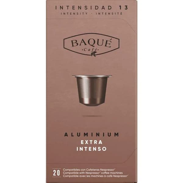 Café extra intenso compatible nespresso BAQUÉ, caja 20 uds - 20 ud - Imagen del producto en Findit