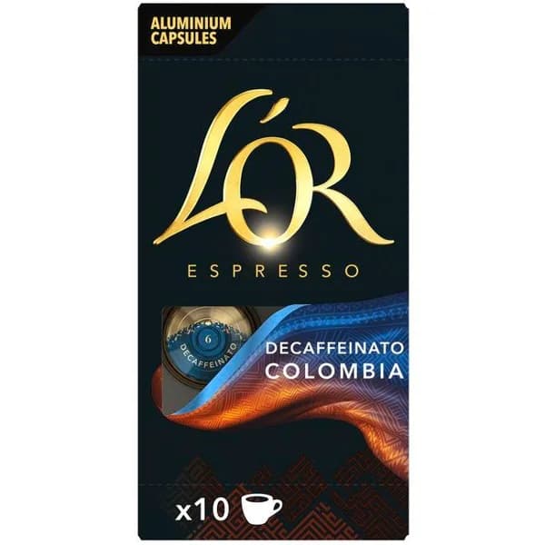 Café Colombia descafeinado comp. Nesspreso L'OR, caja 10 uds - 10 ud - Imagen del producto en Findit