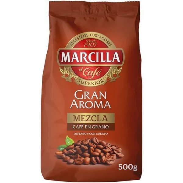 Café en grano mezcla MARCILLA, paquete 500 g - 0.5 kg - Imagen del producto en Findit
