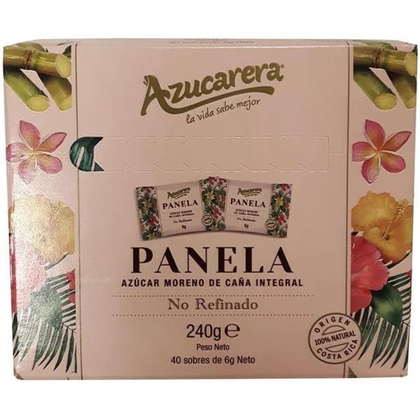 Panela de azúcar de caña integral en sobre AZUCARERA, caja 240 g - 0.24 kg - Imagen del producto en Findit