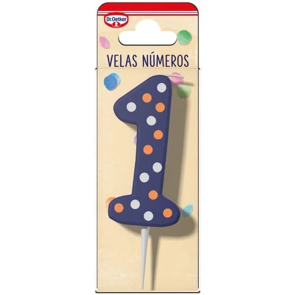Vela Nº 1 DR. OETKER, pack 1 ud - 1 ud - Imagen del producto en Findit