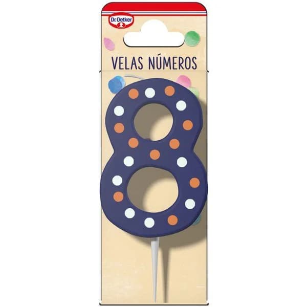 Vela Nº 8 DR. OETKER, pack 1 ud - 1 ud - Imagen del producto en Findit