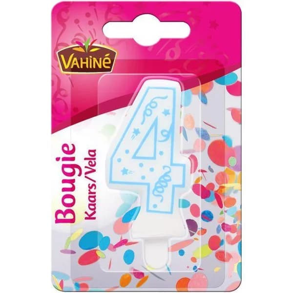 Velita número 4 VAHINÉ, blister 1 ud - 1 ud - Imagen del producto en Findit