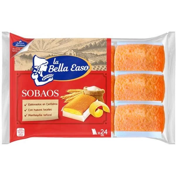 Sobaos BELLA EASO, 24 uds, paquete 432 g - 0.43 kg - Imagen del producto en Findit