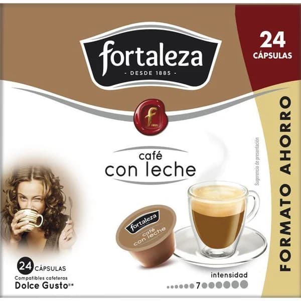 Café con leche compatible Dolce Gusto FORTALEZA, caja 24 uds - 24 ud - Imagen del producto en Findit