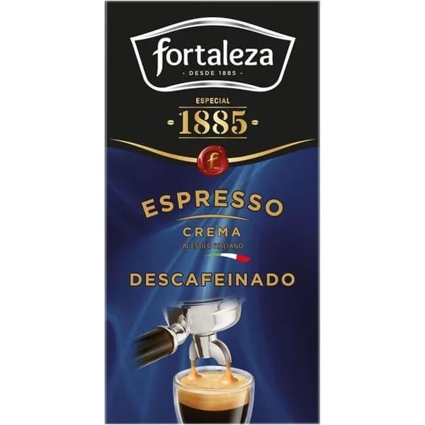 Café descafeinado espresso FORTALEZA, caja 250 g - 1 ud - Imagen del producto en Findit
