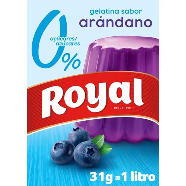Gelatina arándanos 10 Kcal ROYAL, caja 31 g - 0.03 kg - Imagen del producto en Findit