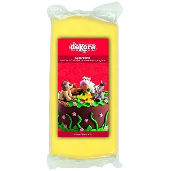Fondant amarillo DEKORA, paquete 250 g - 1 ud - Imagen del producto en Findit